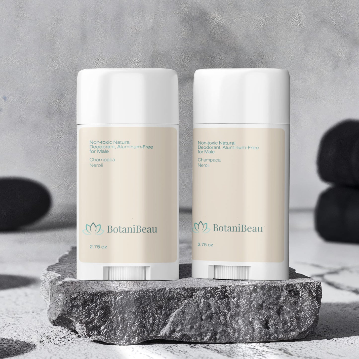 2 Pack Non-toxic Natural Deodorant, Aluminum-Free for Men