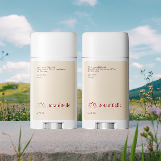 2 Pack Non-toxic Natural Deodorant, Aluminum-Free for Women