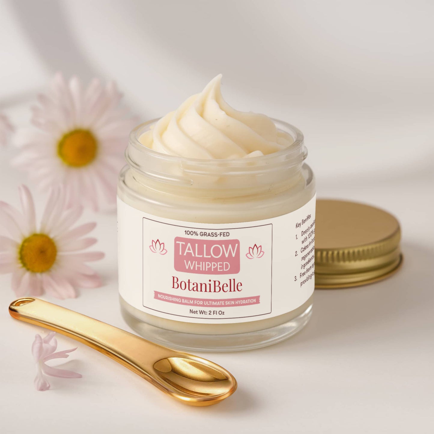 Whipped Grass-Fed Tallow Balm with Vanilla Bean